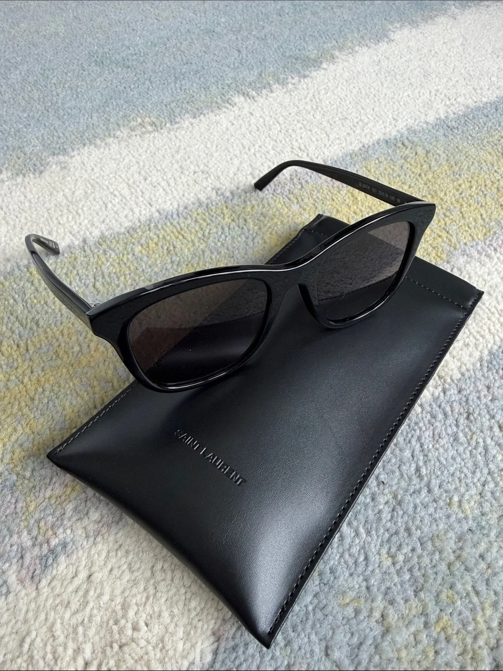 Saint Laurent SL 587/K Black Acetate Sunglasses - NWT / New with Case